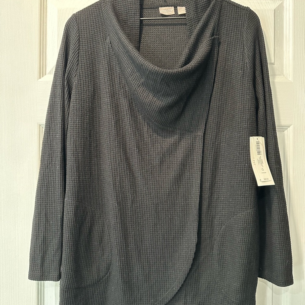 Chico’s  Zenergy Waffle Convertible Cardi  Sweater Jacket NWT